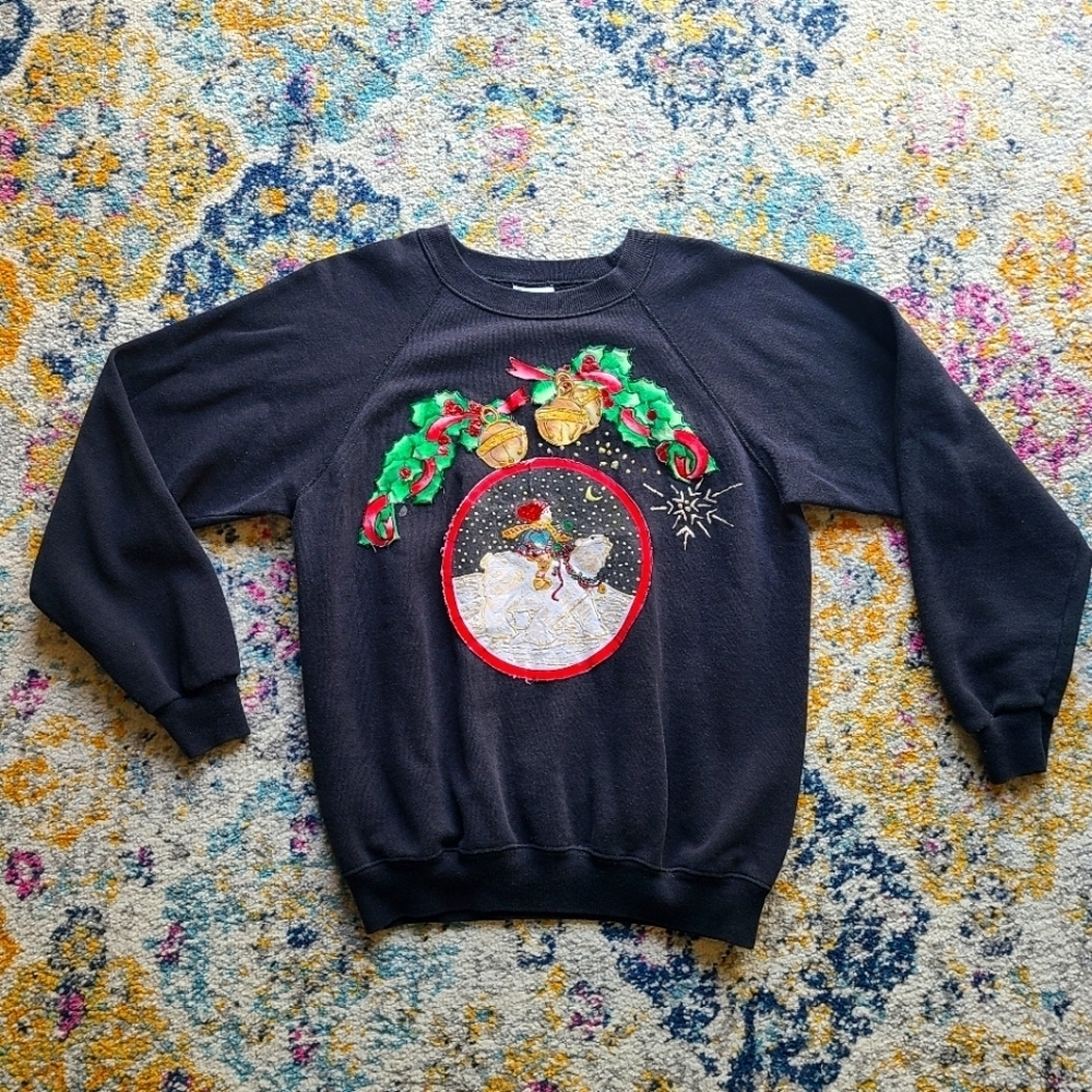 Vintage Christmas ugly sweater